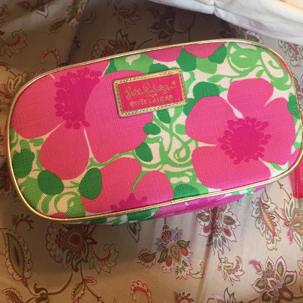 Lilly Pulitzer for Estee Lauder Pink Makeup case